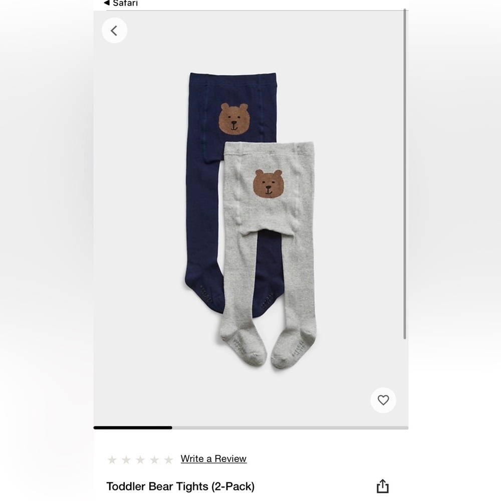 Gap Baby Girl/ Toddler girl tights. 2 pairs (one navy, one gray). Size 2-3T. NWT